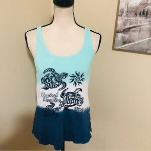 St. Thomas Colorblock Racerback Knotted Tank Top